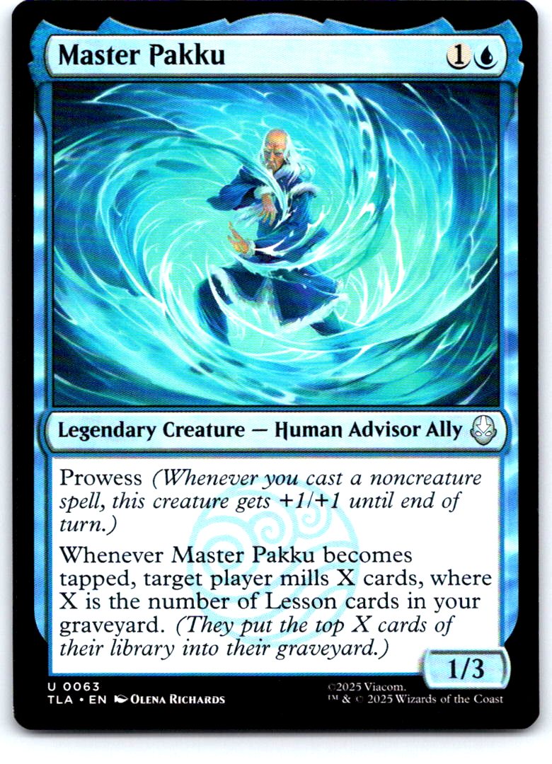 Master Pakku 63 Uncommon Avatar: The Last Airbender Magic: The Gathering NM