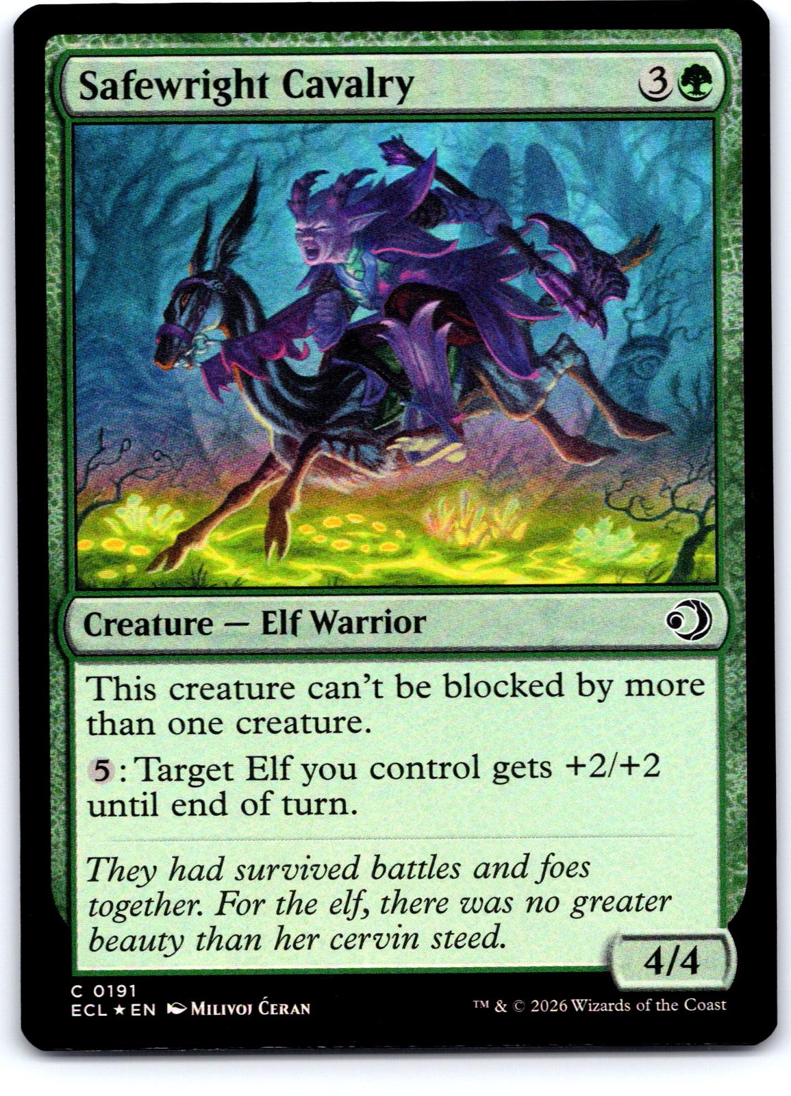 Safewright Cavalry 191 Common Lorwyn Eclipsed Magic: The Gathering Foil NM