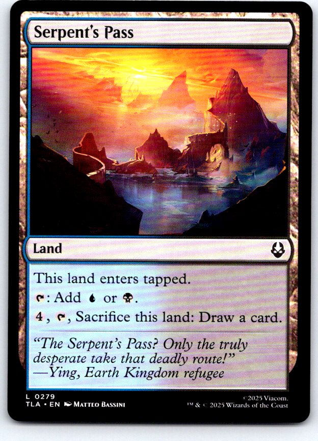 Serpent's Pass 279 Land Avatar: The Last Airbender Magic: The Gathering NM