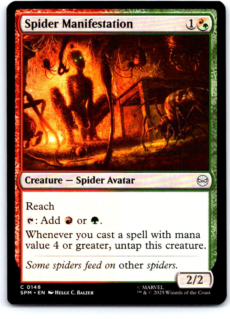 Spider Manifestation 148 Common Marvel's Spider-Man Magic: The Gathering NM