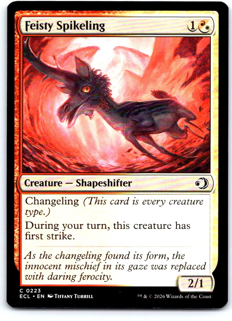 Feisty Spikeling 223 Common Lorwyn Eclipsed Magic: The Gathering Near Mint