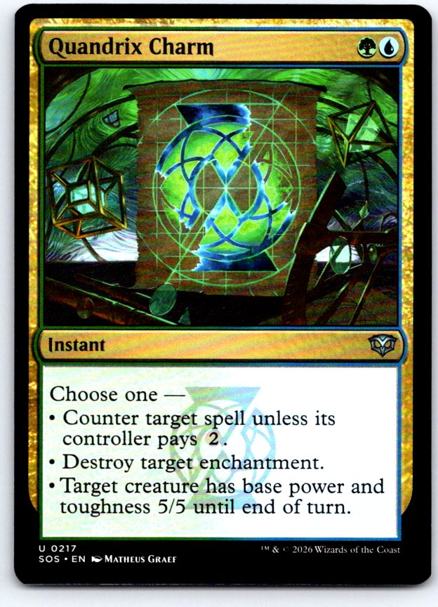 Quandrix Charm 217 Uncommon Secrets of Strixhaven Magic: The Gathering Near Mint