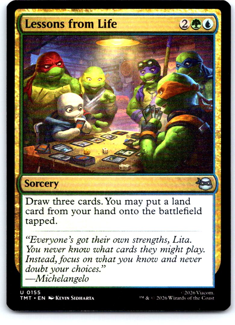 Lessons from Life 0155 Teenage Mutant Ninja Turtles Magic: The Gathering NM