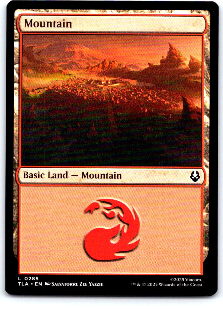 Mountain (0285) 285 Land Avatar: The Last Airbender Magic: The Gathering NM