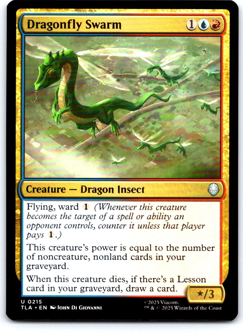 Dragonfly Swarm 215 Uncommon Avatar: The Last Airbender Magic: The Gathering NM