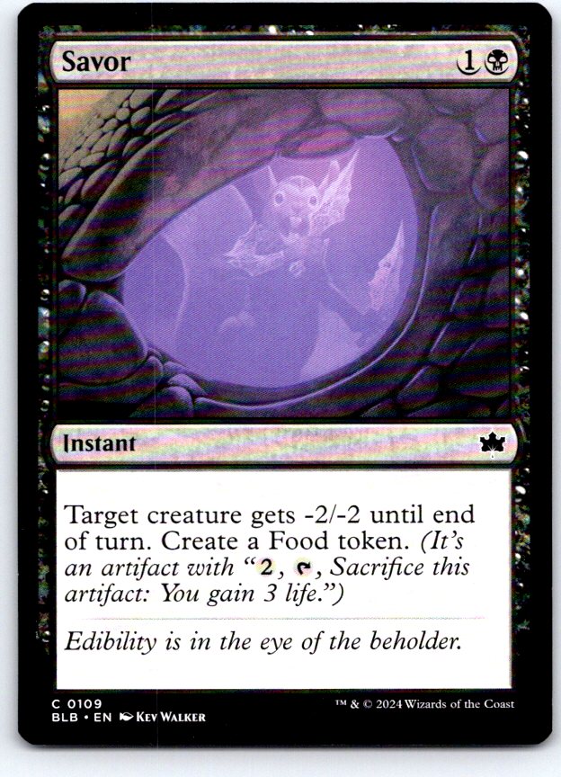 Savor 109 Common Bloomburrow Magic: The Gathering Near Mint