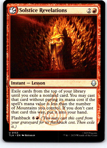 Solstice Revelations 153 Avatar: The Last Airbender Magic: The Gathering NM