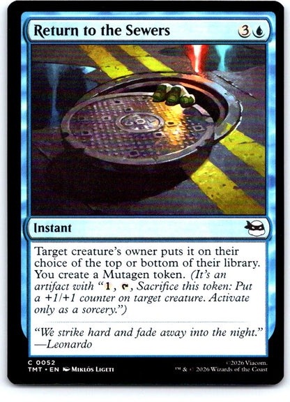Return to the Sewers 0052 Teenage Mutant Ninja Turtles Magic: The Gathering NM