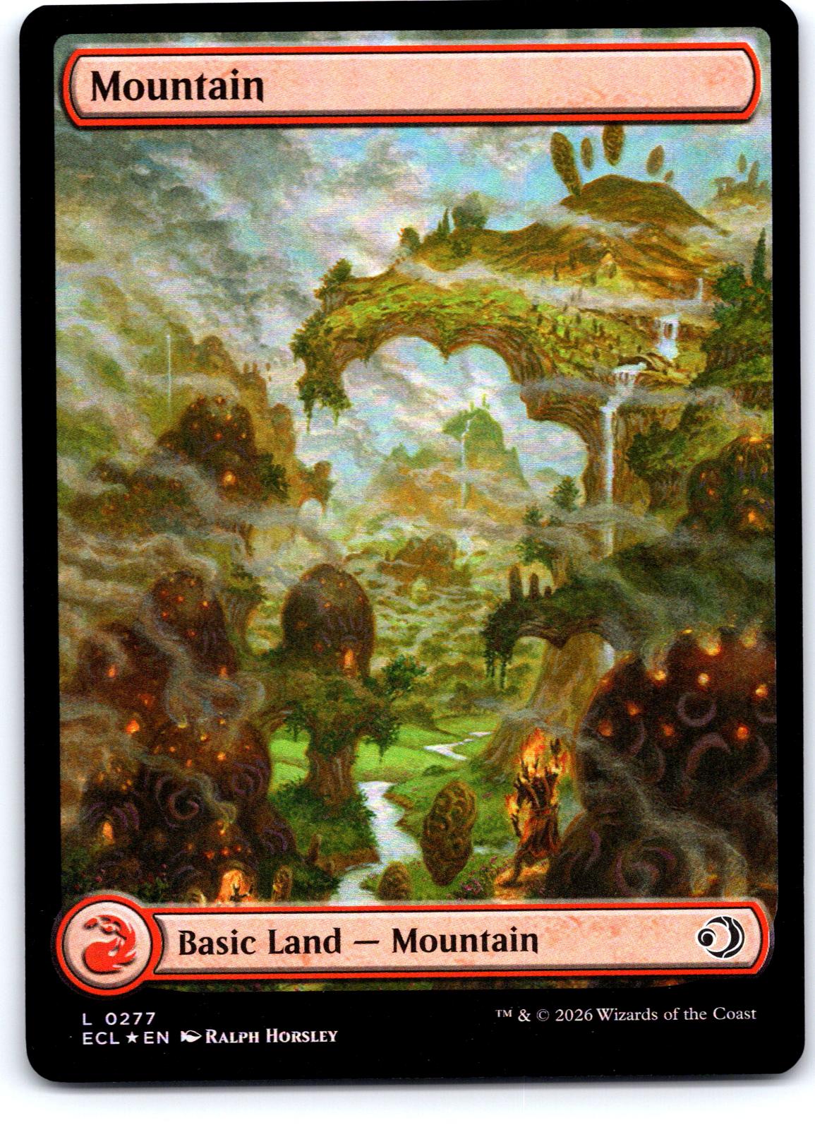 Mountain (0277) 277 Land Lorwyn Eclipsed Magic: The Gathering Foil Near Mint
