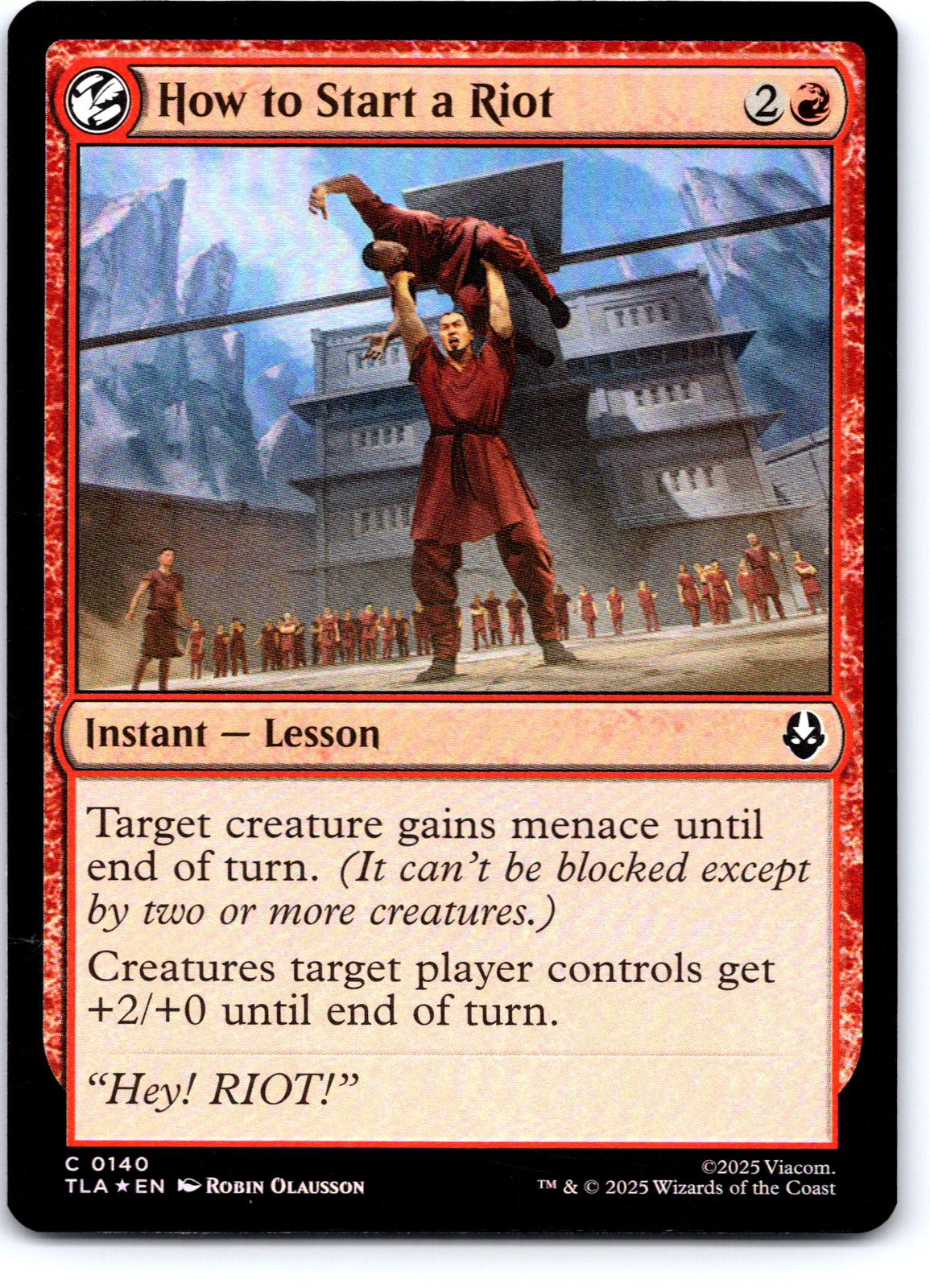 How to Start a Riot 140 Avatar: The Last Airbender Magic: The Gathering Foil NM