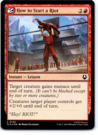 How to Start a Riot 140 Avatar: The Last Airbender Magic: The Gathering Foil NM