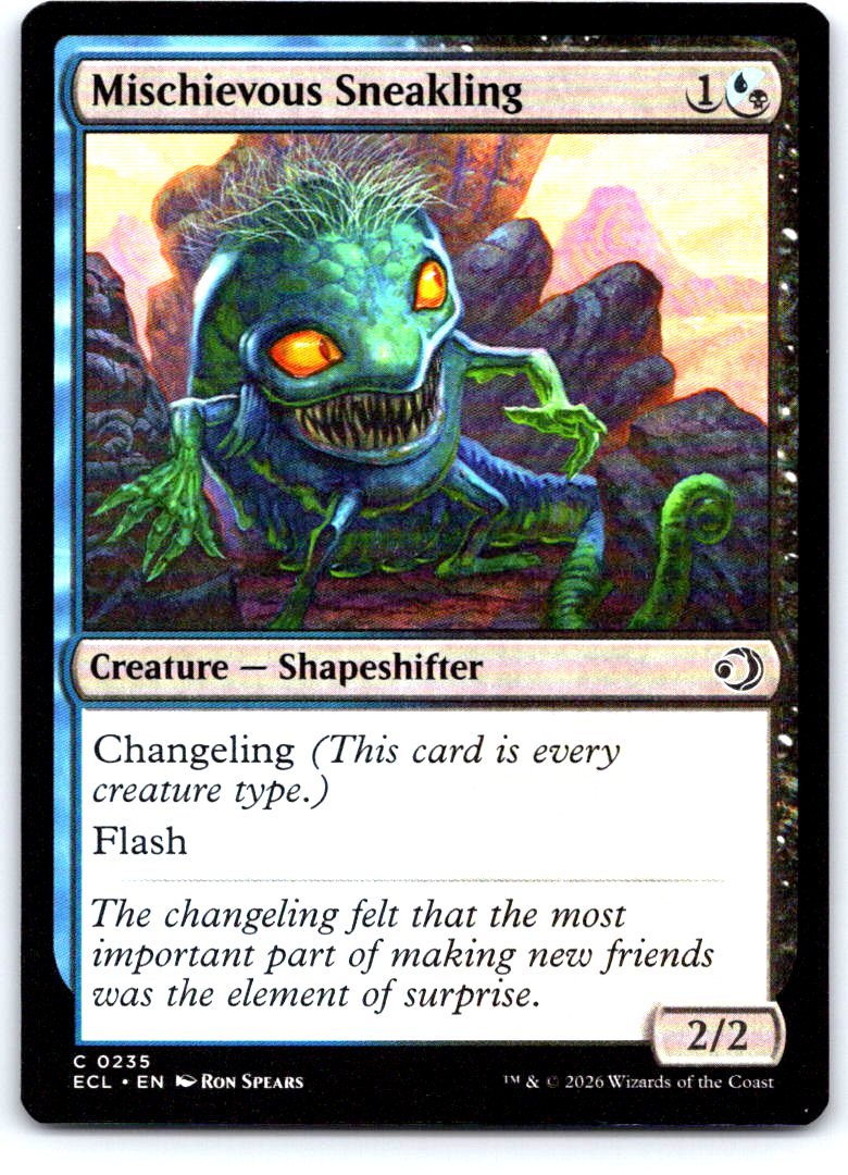 Mischievous Sneakling 235 Common Lorwyn Eclipsed Magic: The Gathering Near Mint
