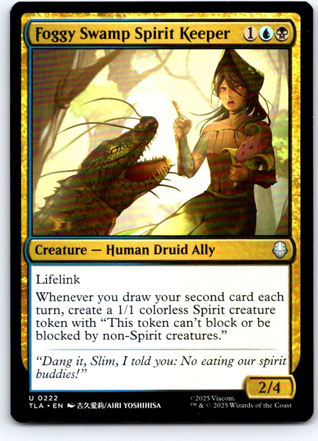 Foggy Swamp Spirit Keeper 222 Avatar: The Last Airbender Magic: The Gathering NM