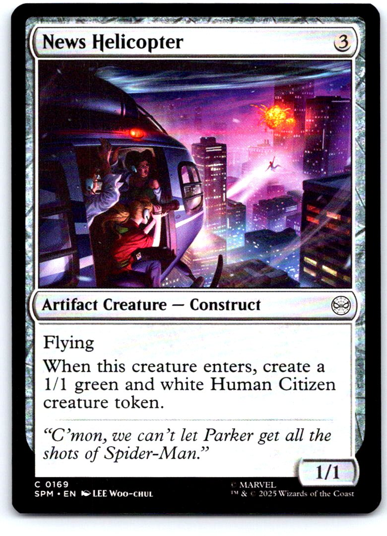 News Helicopter 169 Common Marvel's Spider-Man Magic: The Gathering Near Mint