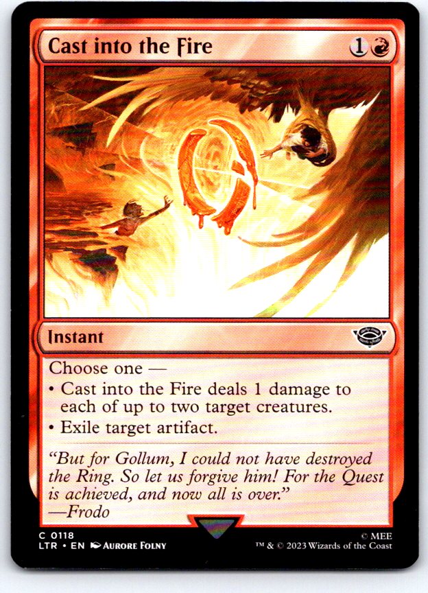 Cast into the Fire 118 Universes Beyond: LOTR Magic: The Gathering NM