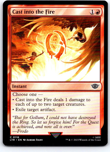 Cast into the Fire 118 Universes Beyond: LOTR Magic: The Gathering NM
