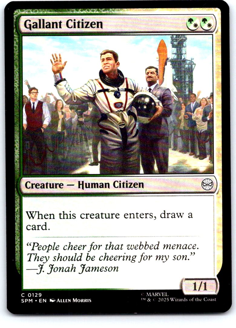 Gallant Citizen 129 Common Marvel's Spider-Man Magic: The Gathering Near Mint