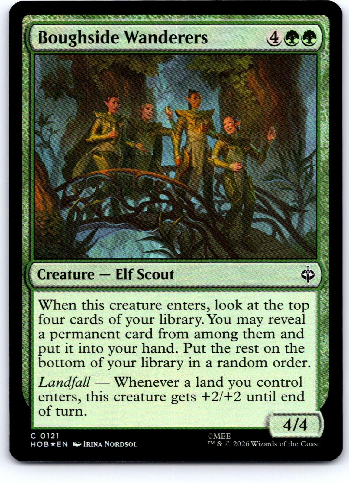 Boughside Wanderers 121 Common The Hobbit Magic: The Gathering Foil Near Mint
