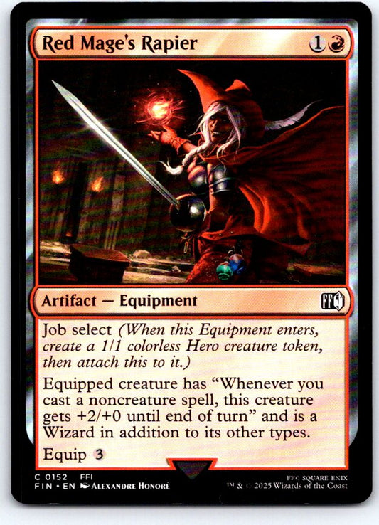 Red Mage's Rapier 152 Common FINAL FANTASY Magic: The Gathering Near Mint