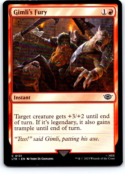 Gimli's Fury 131 Universes Beyond: LOTR: Tales of Middle-earth MTG NM