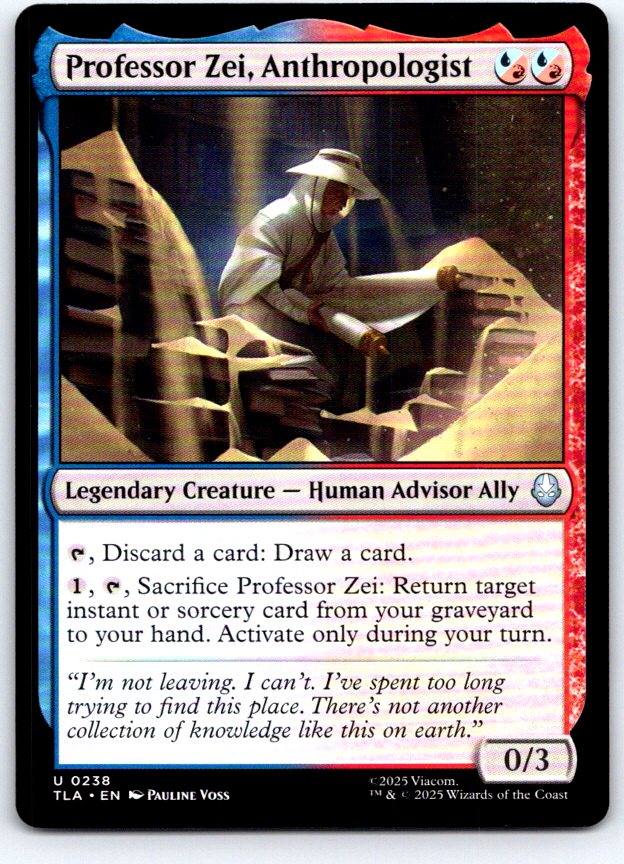 Professor Zei, Anthropologist 238 Avatar: The Last Airbender MTG NM