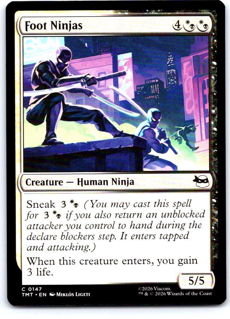 Foot Ninjas 0147 Common Teenage Mutant Ninja Turtles Magic: The Gathering NM
