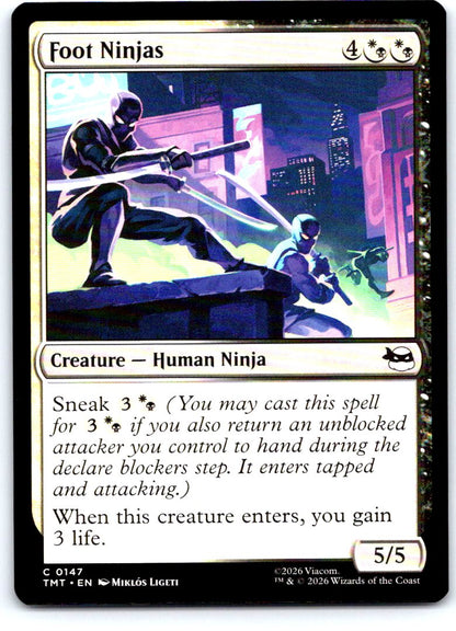 Foot Ninjas 0147 Common Teenage Mutant Ninja Turtles Magic: The Gathering NM