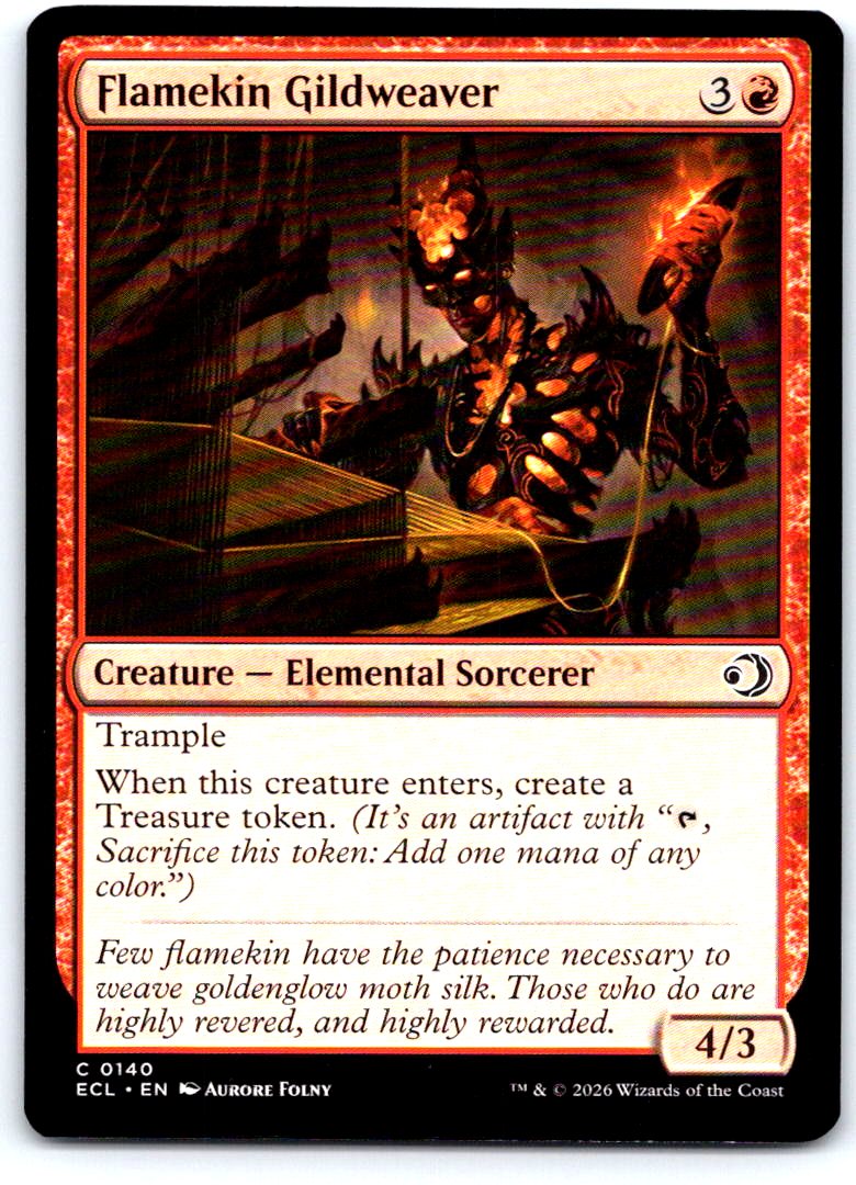 Flamekin Gildweaver 140 Common Lorwyn Eclipsed Magic: The Gathering Near Mint