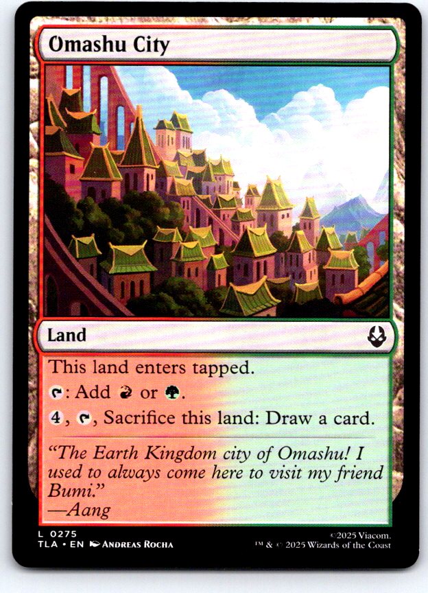 Omashu City 275 Land Avatar: The Last Airbender Magic: The Gathering Near Mint
