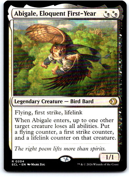 Abigale, Eloquent First-Year 204 Rare Lorwyn Eclipsed Magic: The Gathering NM