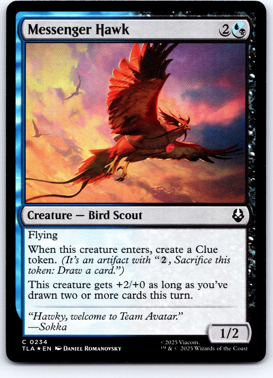 Messenger Hawk 234 Avatar: The Last Airbender Magic: The Gathering Foil NM