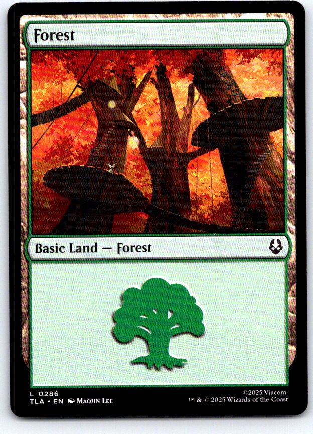 Forest (0286) 286 Land Avatar: The Last Airbender Magic: The Gathering Near Mint
