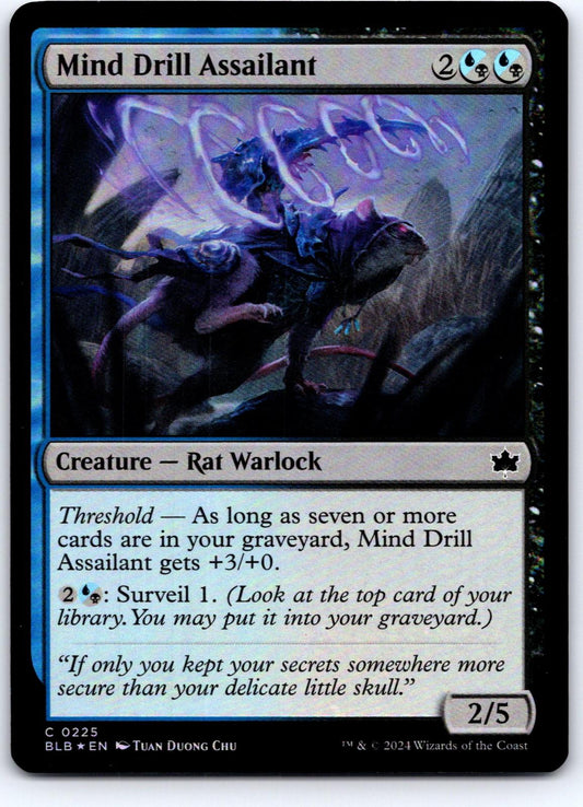 Mind Drill Assailant 225 Common Bloomburrow Magic: The Gathering Foil Near Mint