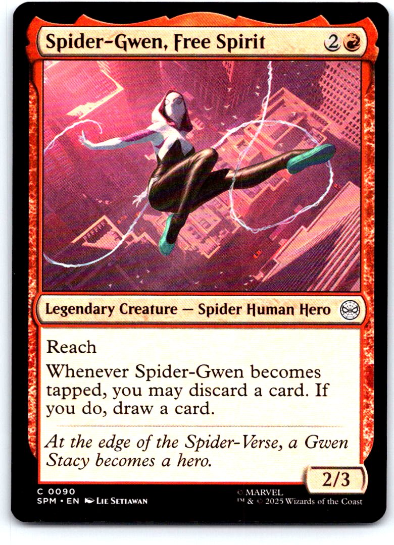 Spider-Gwen, Free Spirit 90 Common Marvel's Spider-Man Magic: The Gathering NM