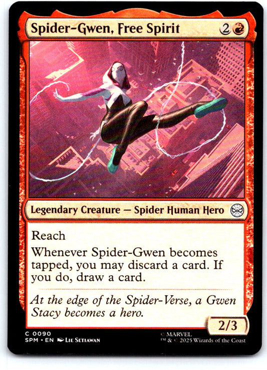 Spider-Gwen, Free Spirit 90 Common Marvel's Spider-Man Magic: The Gathering NM