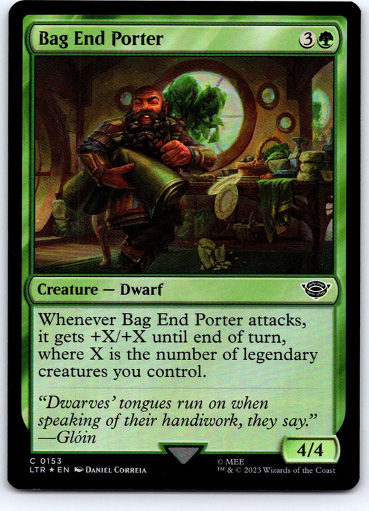 Bag End Porter 153 Universes Beyond: LOTR Magic: The Gathering Foil NM
