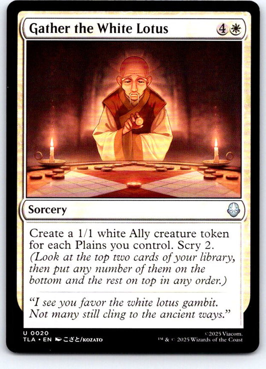 Gather the White Lotus 20 Avatar: The Last Airbender Magic: The Gathering NM