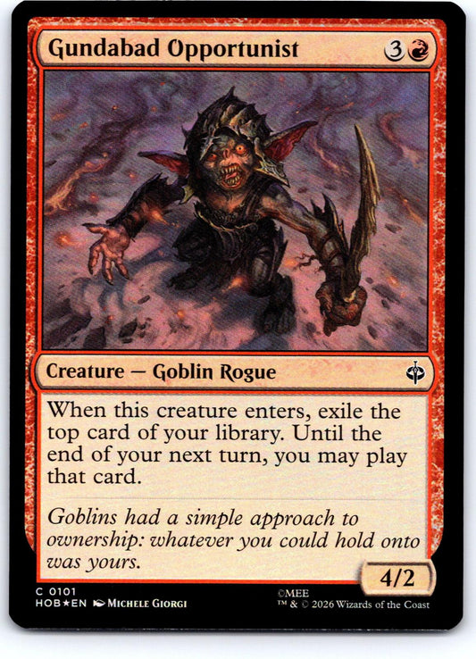Gundabad Opportunist 101 Common The Hobbit Magic: The Gathering Foil Near Mint