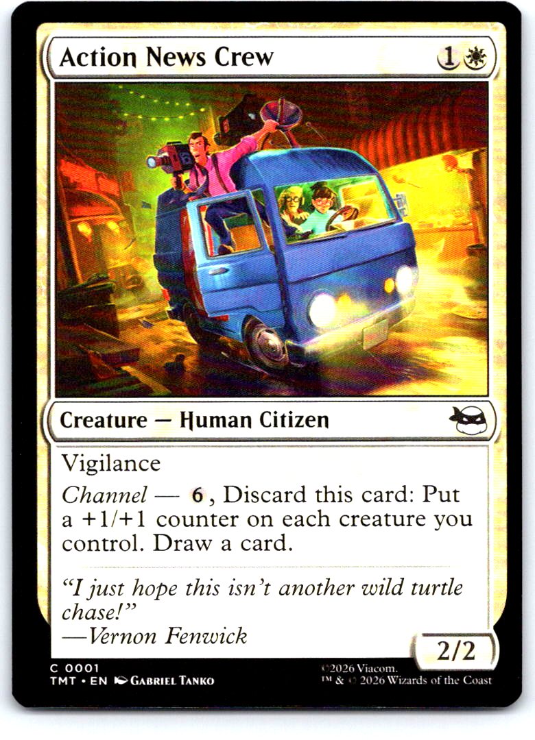 Action News Crew 0001 Teenage Mutant Ninja Turtles Magic: The Gathering NM