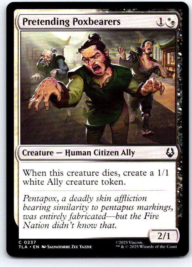 Pretending Poxbearers 237 Avatar: The Last Airbender Magic: The Gathering NM