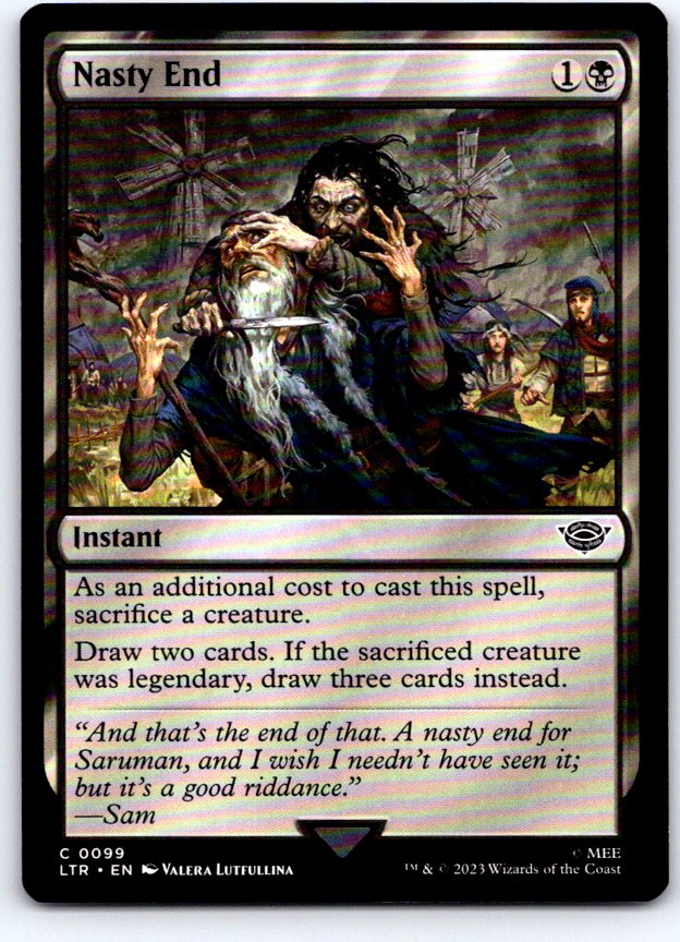 Nasty End 99 Universes Beyond: LOTR Magic: The Gathering NM