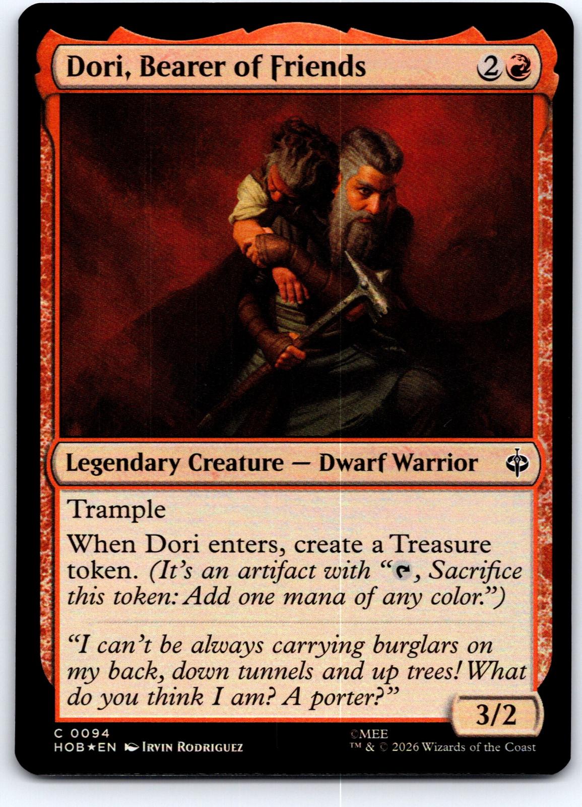 Dori, Bearer of Friends 94 Common The Hobbit Magic: The Gathering Foil Near Mint
