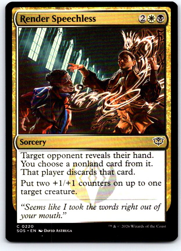 Render Speechless 220 Common Secrets of Strixhaven Magic: The Gathering NM