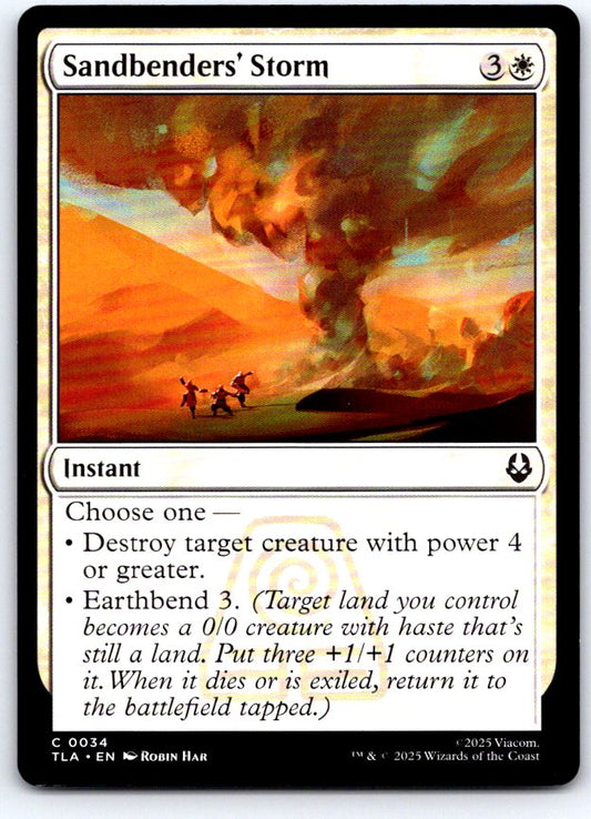 Sandbenders' Storm 34 Common Avatar: The Last Airbender Magic: The Gathering NM