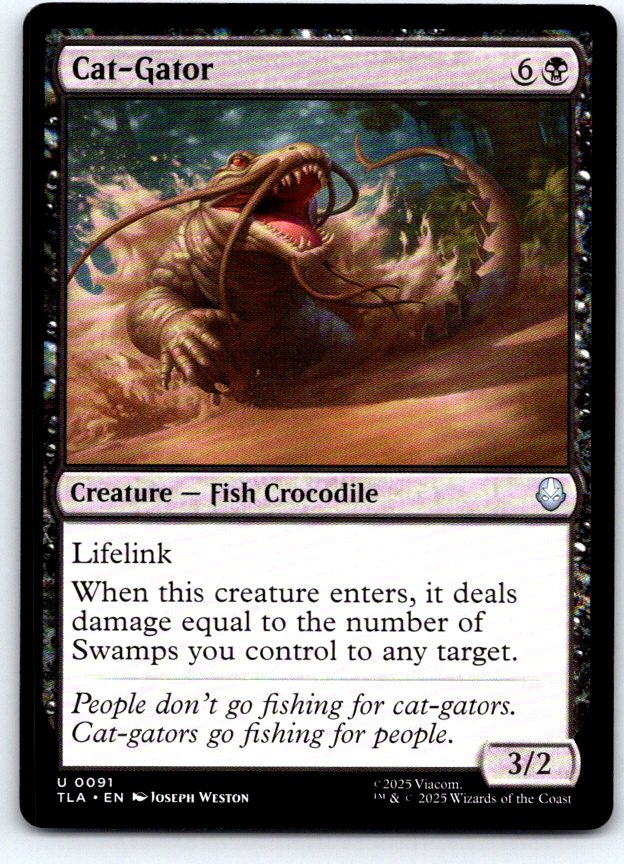 Cat-Gator 91 Uncommon Avatar: The Last Airbender Magic: The Gathering Near Mint