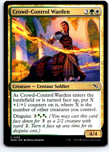 Crowd-Control Warden 193 Common Murders at Karlov Manor Magic: The Gathering NM