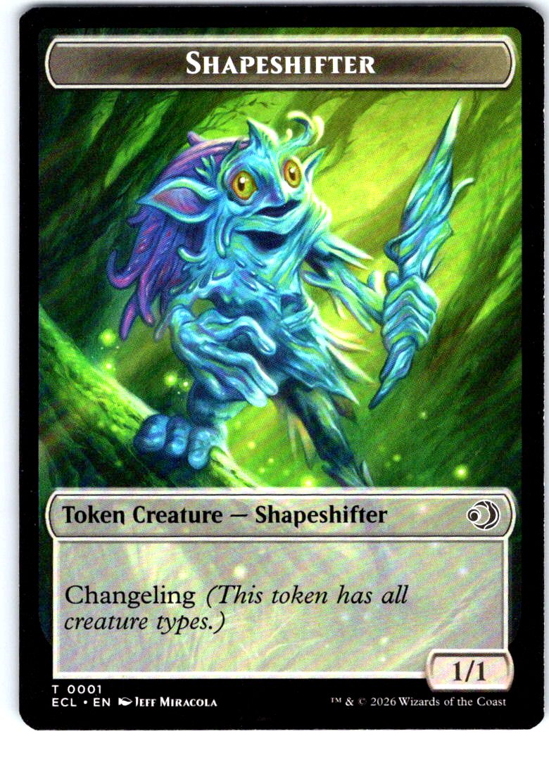 Merfolk // Worm Double-Sided Token 8 // 9 Lorwyn Eclipsed MTG NM