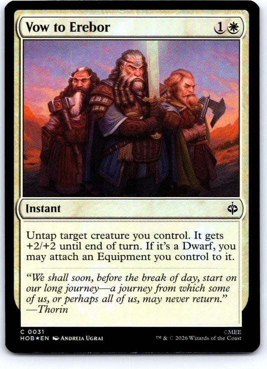 Vow to Erebor 31 Common The Hobbit Magic: The Gathering Foil Near Mint