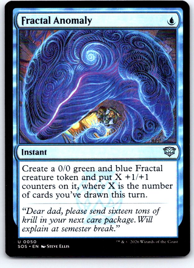Fractal Anomaly 50 Uncommon Secrets of Strixhaven Magic: The Gathering Near Mint