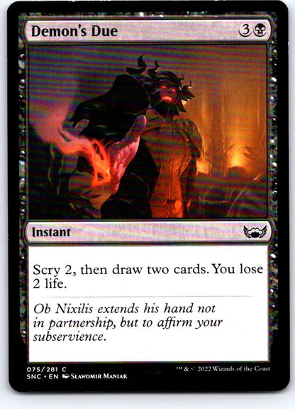 Demon's Due 75 Common Streets of New Capenna Magic: The Gathering Near Mint